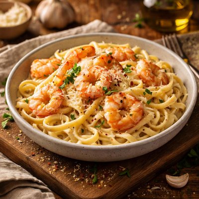 Image of Creamy Shrimp Fettuccine