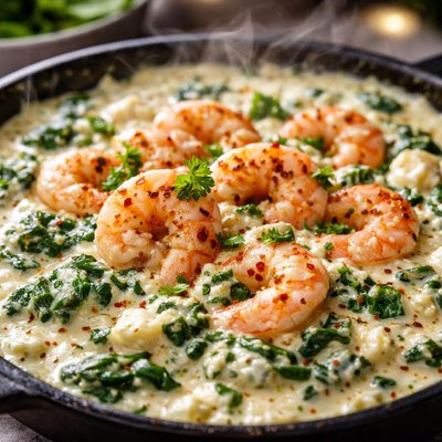 Image of Creamy Shrimp Spinach and Goat Cheese Dip