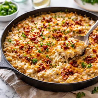 Image of Creamy Skillet Hash Browns Casserole