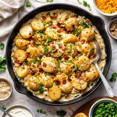 Image of Creamy Skillet Ranch Potatoes