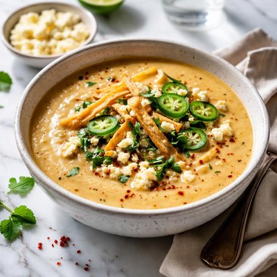 Image of Creamy Spicy Oaxacan Sweet Onion Soup