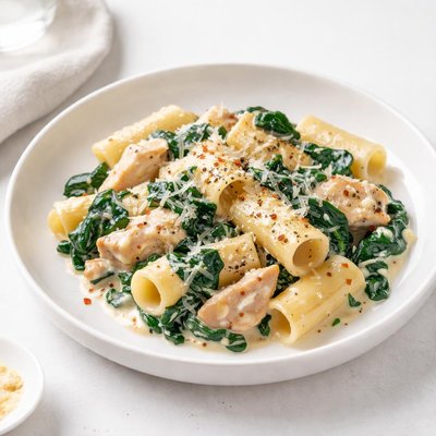 Image of Creamy Spinach and Chicken Rigatoni