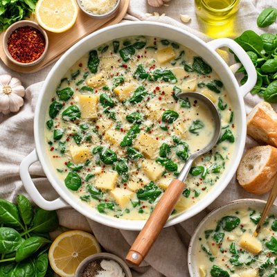 Image of Creamy Spinach and Potato Soup