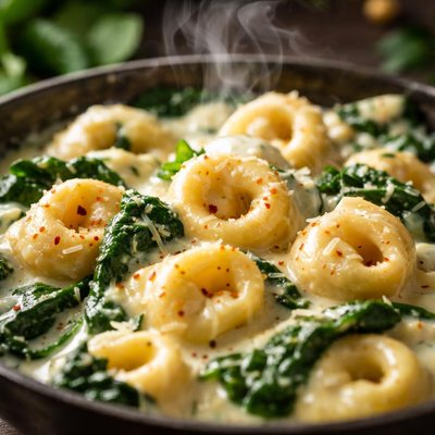 Image of Creamy Spinach and Tortellini