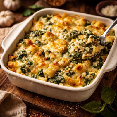 Image of Creamy Spinach Pasta Casserole