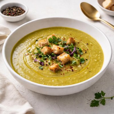 Image of Creamy Split Pea Lentil Soup