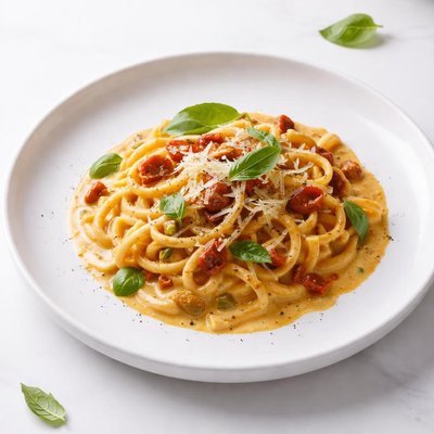 Image of Creamy Sun Dried Tomato Pasta Sauce with Pumpkin