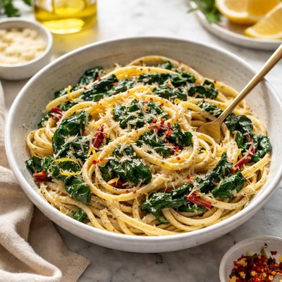 Image of Creamy Swiss Chard Pasta