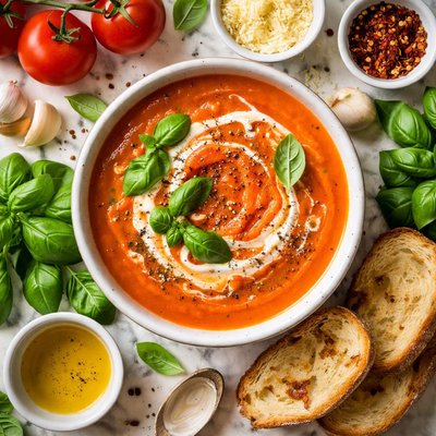Image of Creamy Tomato Basil Soup