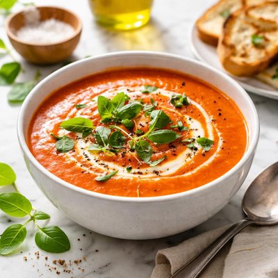 Image of Creamy Tomato Soup with Herbs