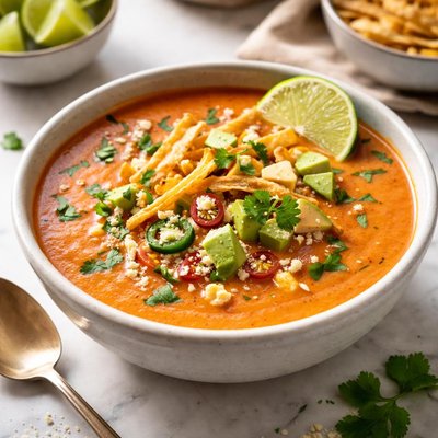 Image of Creamy Tomato Tortilla Soup