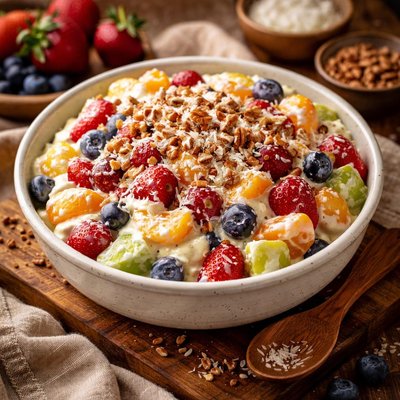 Image of Creamy Topped Fruit Salad