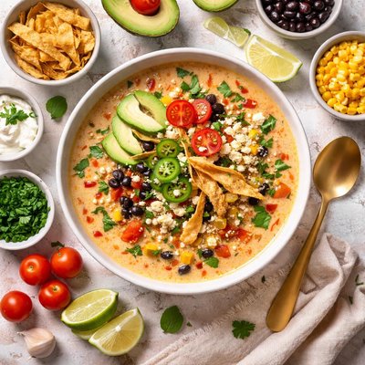 Image of Creamy Tortilla Soup Vegetarian