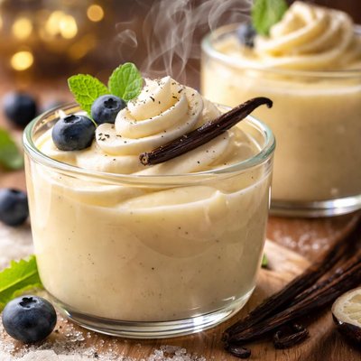 Image of Creamy Vanilla Pudding for Two
