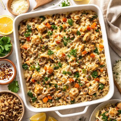 Image of Creamy Wild Rice and Chicken Bake