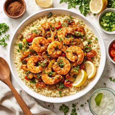 Image of Creole Shrimp Over Couscous