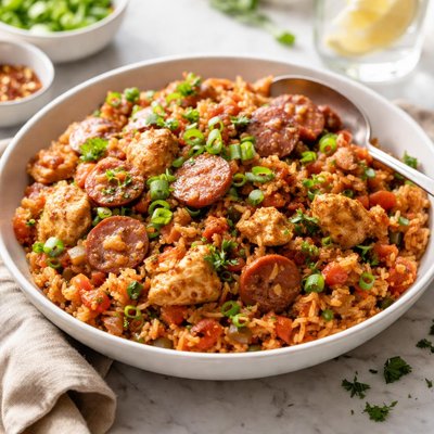 Image of Creole Style Chicken Sausage Jambalaya