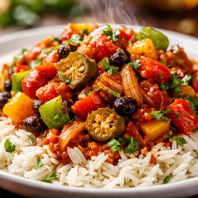 Image of Creole Vegetables on Basmati Rice