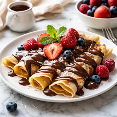 Image of Crepé Keto con Salsa de Chocolate