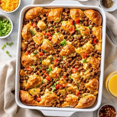 Image of Crescent Sausage and Potato Brunch Bake