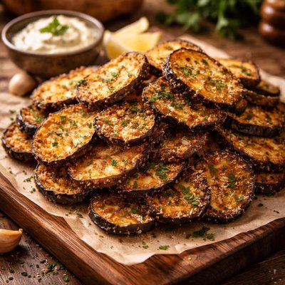 Image of Crisp Eggplant Aubergine Chips