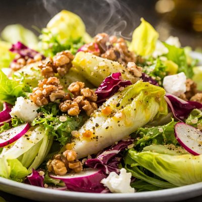 Image of Vegetarian Crisp Endive Salad with Walnut Vinaigrette
