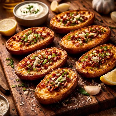 Image of Crisp Garlic Potato Skins