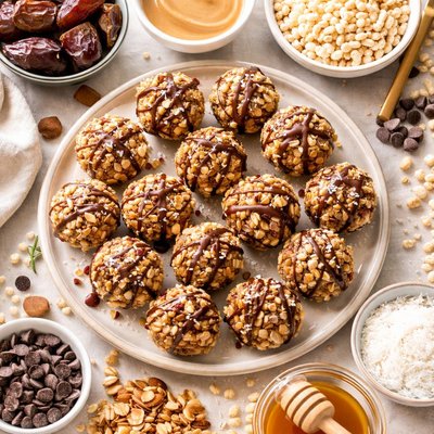 Image of Crisp Rice Date Nut Balls