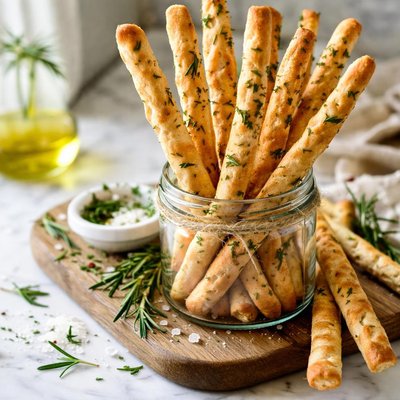 Image of Crisp Rosemary Breadsticks