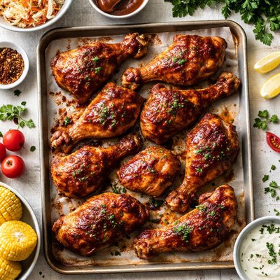 Image of Crispy Baked Barbecued Chicken