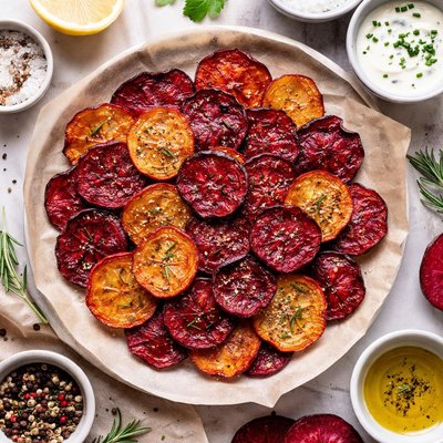 Image of Chips de remolacha horneados crujientes Whole30