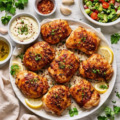 Image of Crispy Baked Boneless Chicken Thighs with Skin