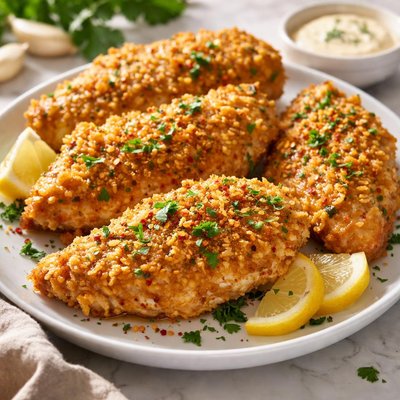 Image of Crispy Baked Chicken Made with Instant Potatoes