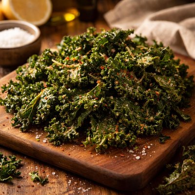 Image of Chips de Col Rizada al Horno Crujientes Bajos en Sodio