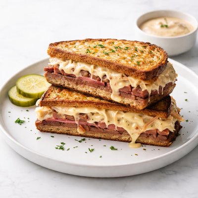 Image of Crispy Baked Reuben Sandwiches
