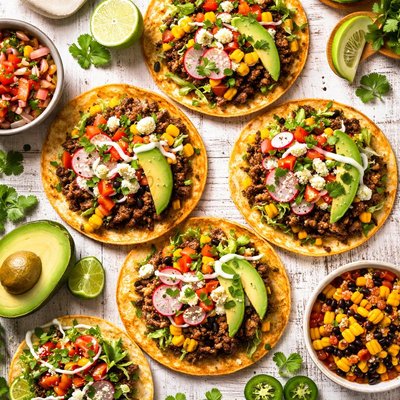 Image of Crispy Beef Tostadas