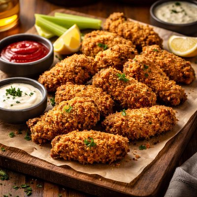 Image of Crispy Breaded and Baked Chicken Wings