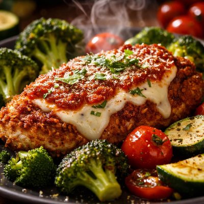 Image of Crispy Chicken Parmesan Vegetables
