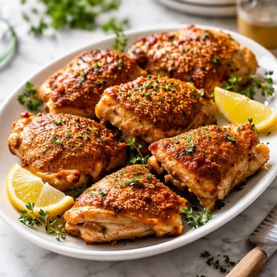 Image of Crispy Chicken Thighs in Convection Oven