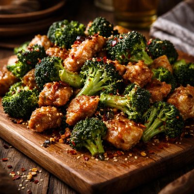Image of Crispy Chicken with Broccoli