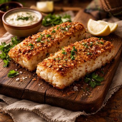 Image of Crispy Crusty Halibut