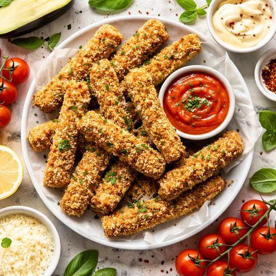 Image of Crispy Eggplant Aubergine Fingers