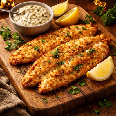 Image of Crispy Fillet of Sole W Remoulade Sauce
