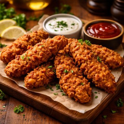 Image of Vegetarian Crispy Fried Chicken Fingers