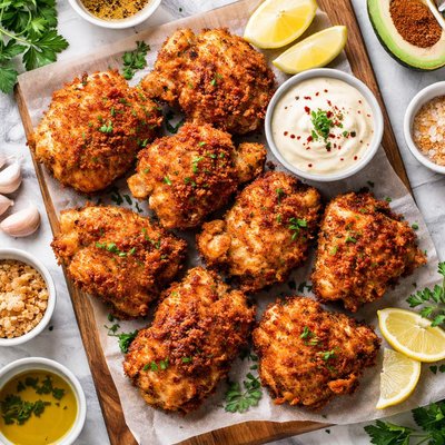 Image of Crispy Fried Chicken Thighs