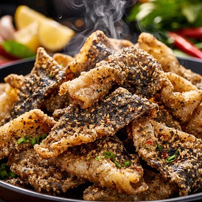 Image of Crispy Fried Fish Skin