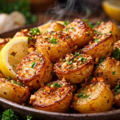 Image of Crispy Garlic Lemon Potatoes