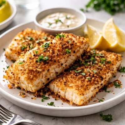 Image of Crispy Oven Fried Cod Fish