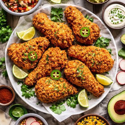 Image of Crispy Oven Fried Mexican Chicken