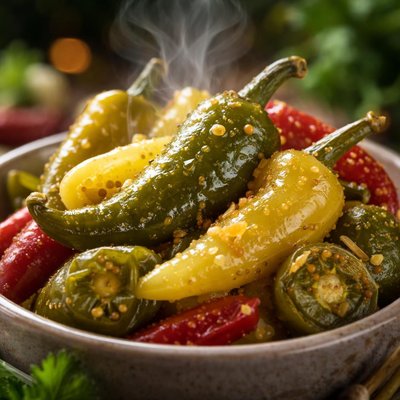 Image of Crispy Pickled Peppers Using Pickling Lime